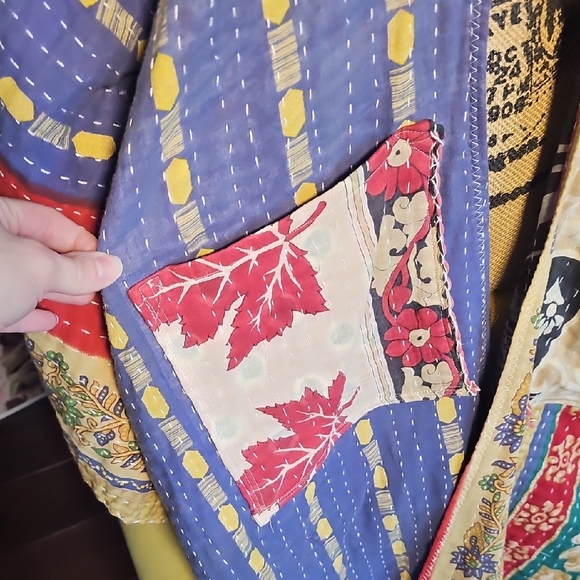 OOAK GRATEFUL DEAD KANTHA KIMONO SM-2X - Picture 8 of 10